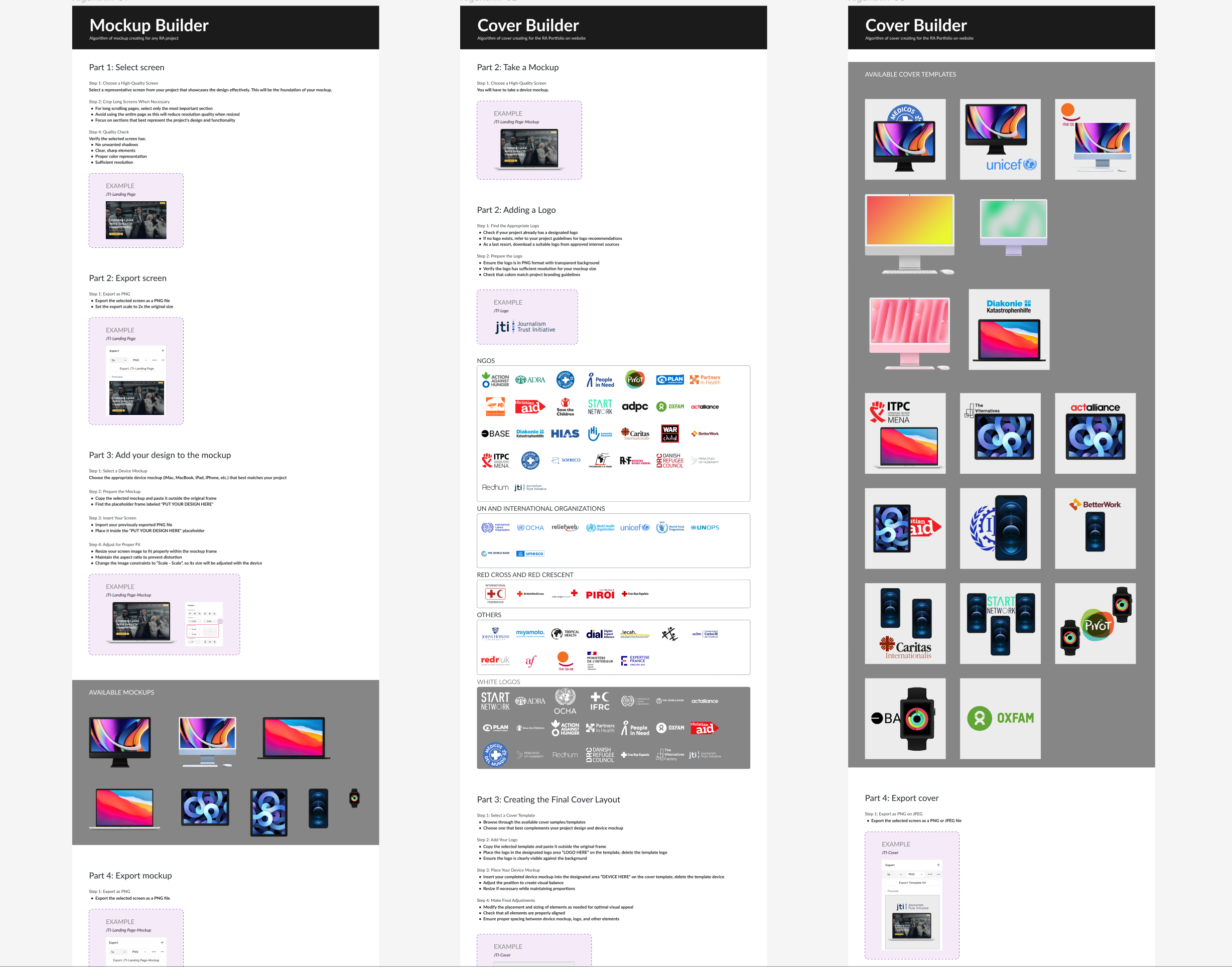 Internal card builder tool
